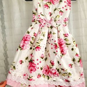 Girls Blueberi Boulevard Rose Sleeveless Dress